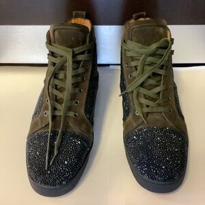 Christian Louboutin Fancy Sneakers Green Leather